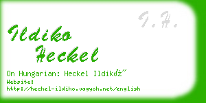 ildiko heckel business card